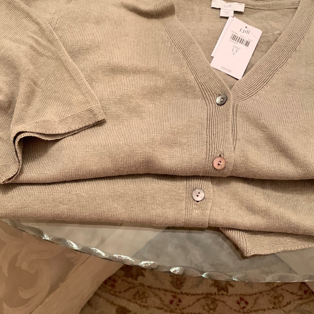 J Jill Linen blend long sweater